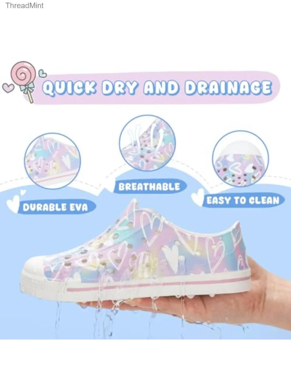 Toddler Water Shoes Slides Quick Dry Kids Sandals